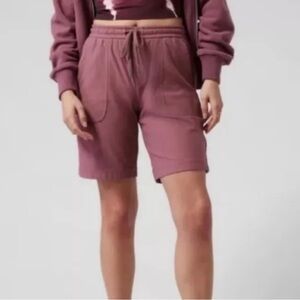 Athleta Farallon Bermuda Shorts Drawstring Waist Tawny Rose Size XL